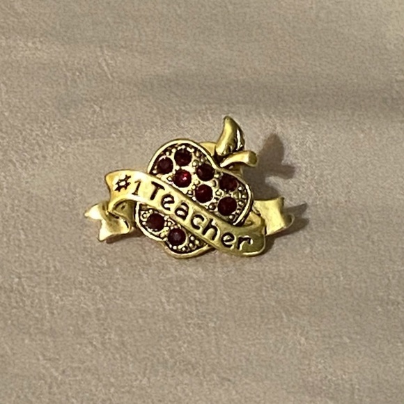 #1 Teacher Brooch - Picture 1 of 3